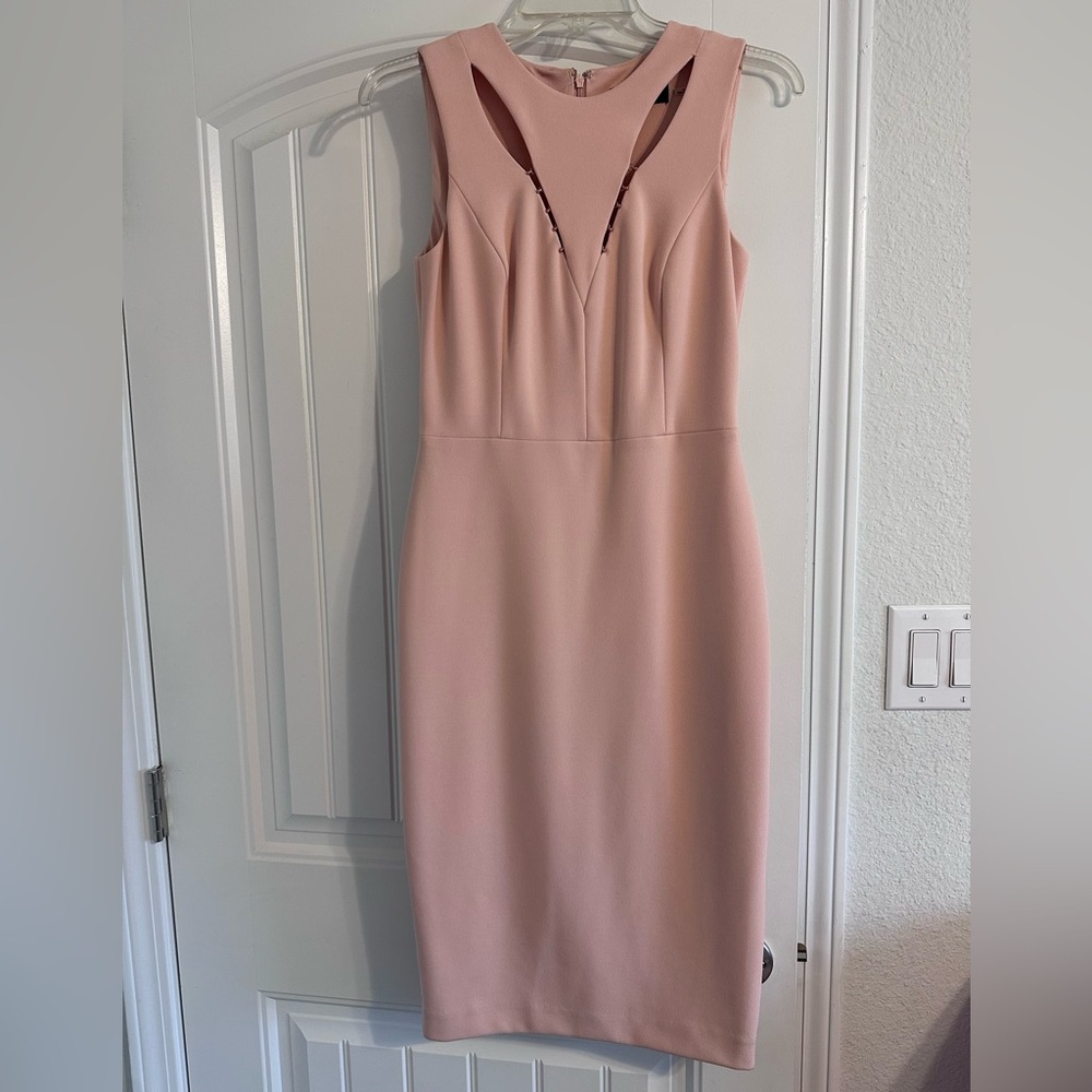 Ivanka Trump Elegant Pink Sleeveless Sheath Dress